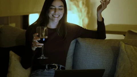 Couple on a video call